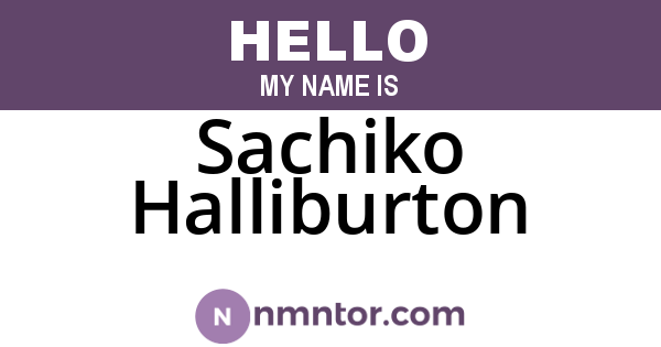 Sachiko Halliburton