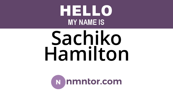 Sachiko Hamilton