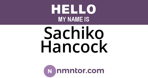 Sachiko Hancock