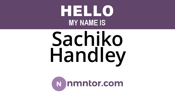 Sachiko Handley