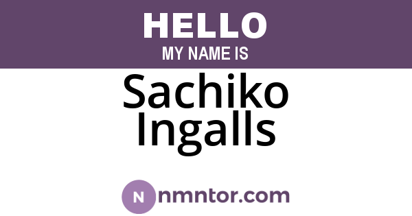 Sachiko Ingalls