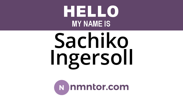 Sachiko Ingersoll