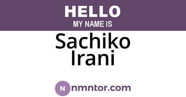 Sachiko Irani