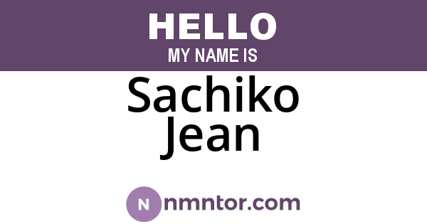 Sachiko Jean