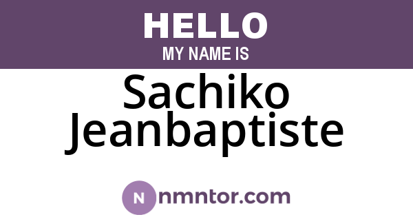 Sachiko Jeanbaptiste