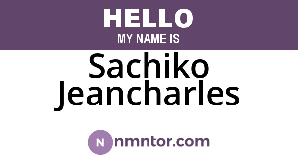 Sachiko Jeancharles