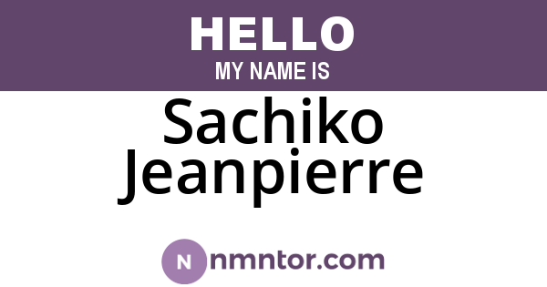 Sachiko Jeanpierre