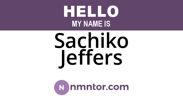 Sachiko Jeffers