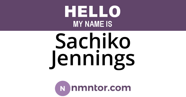 Sachiko Jennings