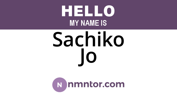 Sachiko Jo