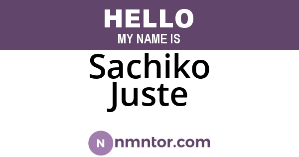 Sachiko Juste