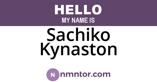 Sachiko Kynaston