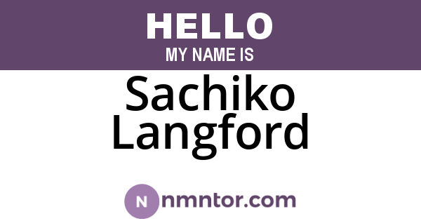 Sachiko Langford