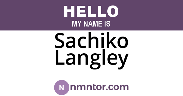 Sachiko Langley