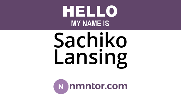 Sachiko Lansing