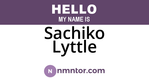 Sachiko Lyttle