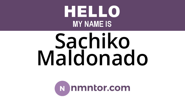 Sachiko Maldonado