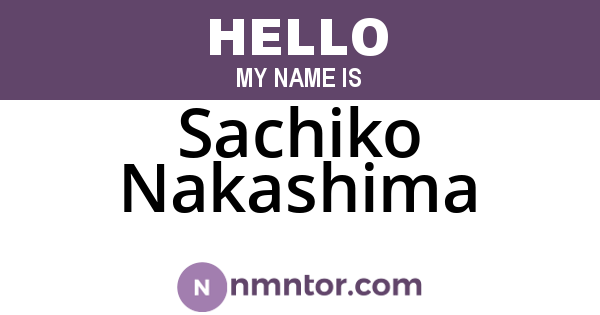 Sachiko Nakashima