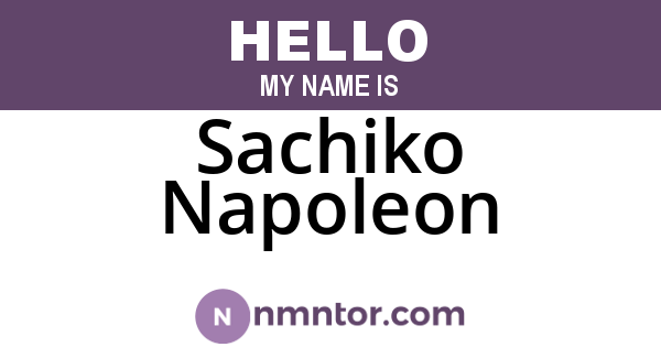 Sachiko Napoleon