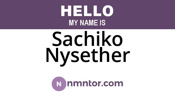 Sachiko Nysether