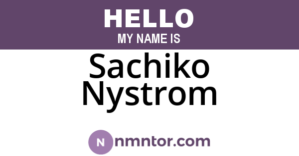 Sachiko Nystrom
