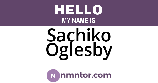 Sachiko Oglesby