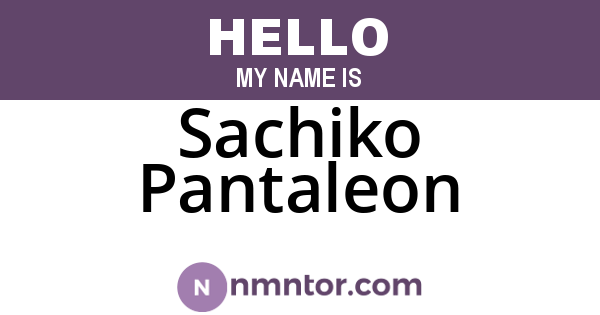Sachiko Pantaleon