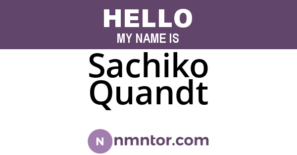 Sachiko Quandt