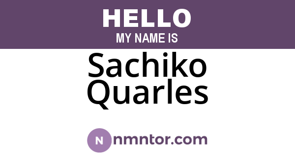 Sachiko Quarles