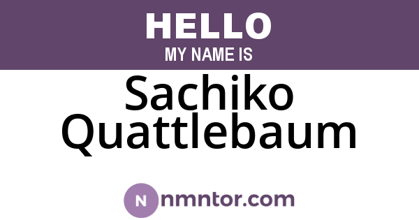 Sachiko Quattlebaum