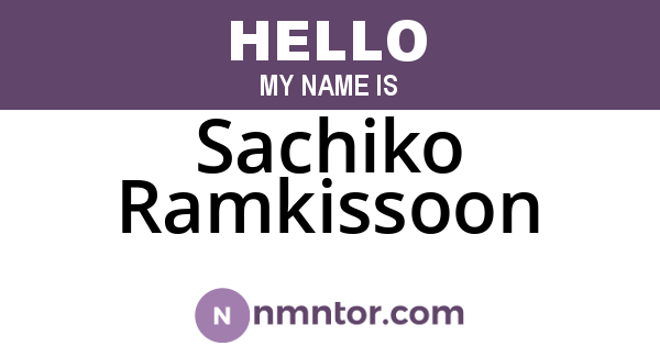 Sachiko Ramkissoon