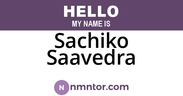 Sachiko Saavedra