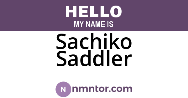 Sachiko Saddler