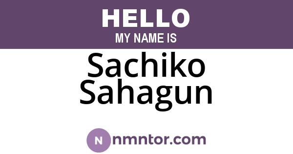 Sachiko Sahagun
