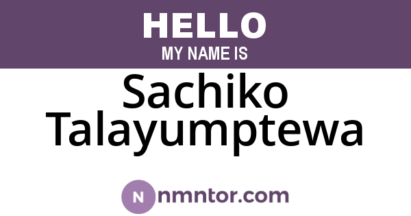 Sachiko Talayumptewa