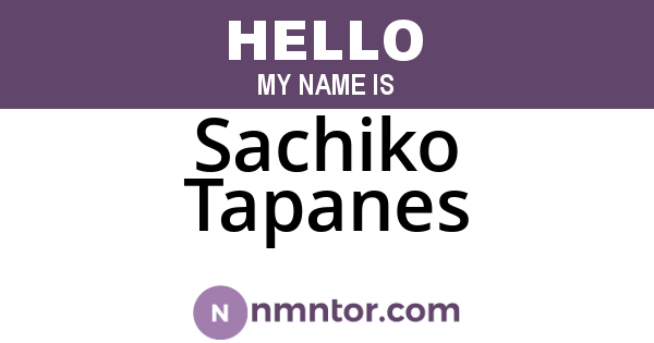 Sachiko Tapanes