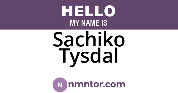 Sachiko Tysdal