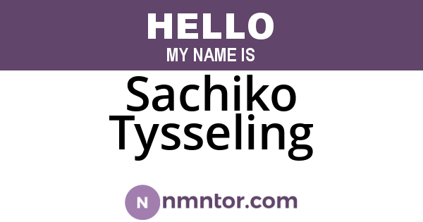 Sachiko Tysseling