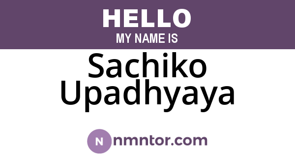 Sachiko Upadhyaya