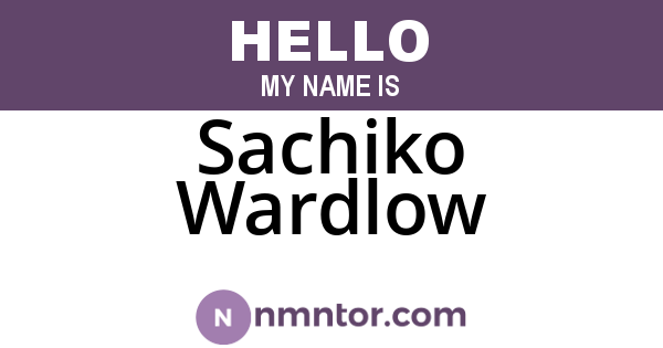 Sachiko Wardlow