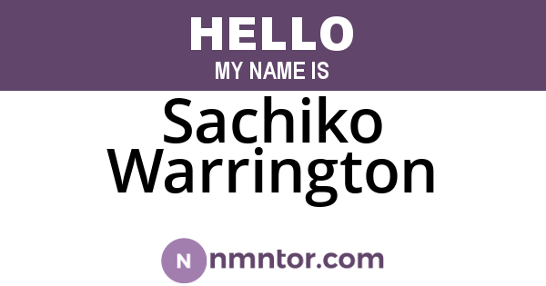 Sachiko Warrington