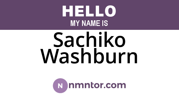 Sachiko Washburn