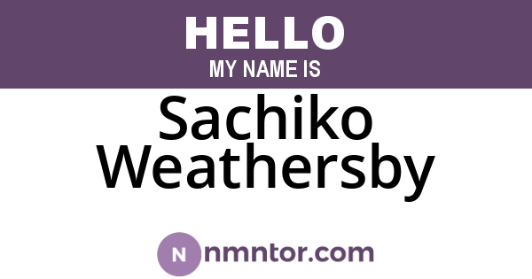 Sachiko Weathersby
