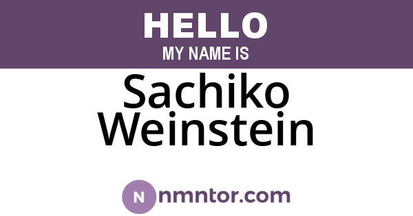 Sachiko Weinstein