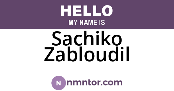 Sachiko Zabloudil