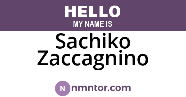 Sachiko Zaccagnino