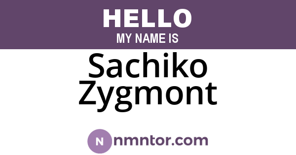Sachiko Zygmont