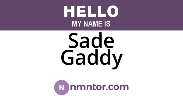 Sade Gaddy