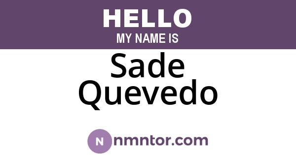 Sade Quevedo