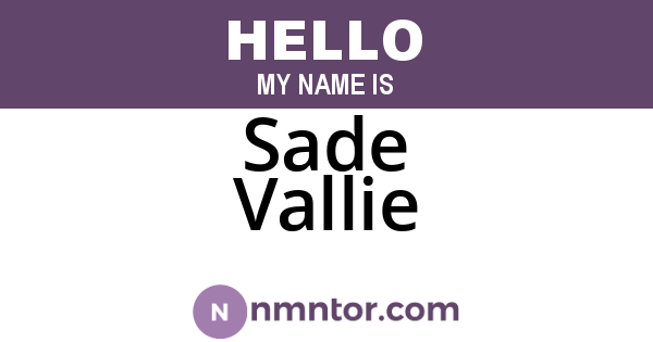 Sade Vallie